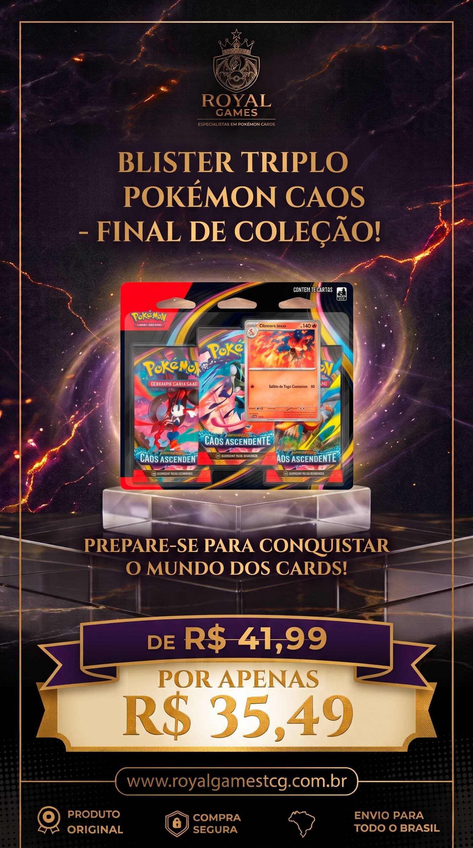 Blister Triplo Pokémon Caos Ascendente